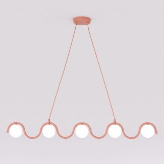 EMIBIG 1849/5 SINUS 5 CORAL Lampa wisząca
