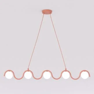 EMIBIG 1849/5 SINUS 5 CORAL Lampa wisząca
