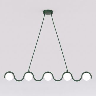 EMIBIG 1850/5 SINUS 5 OLIVE GREEN Lampa wisząca