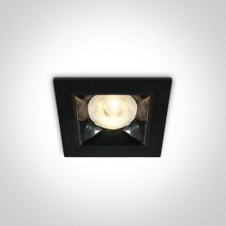 ONE LIGHT 50106B/B/W Apollonas czarny wpust z odbłyśnikiem ciemny chrom COB LED 3000K 6W