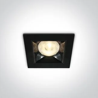 ONE LIGHT 50106B/B/W Apollonas czarny wpust z odbłyśnikiem ciemny chrom COB LED 3000K 6W