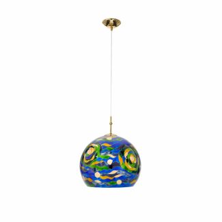 KOLARZ 0392.31M.3.AQ.BG LUNA lampa wisząca złoto 24K