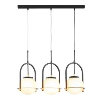 JUPITER 1916 ROSSO lampa wisząca 3-punktowa czarna