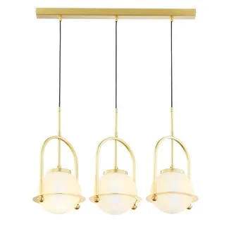 JUPITER 1917 ROSSO lampa wisząca 3-punktowa mosiądz czerń