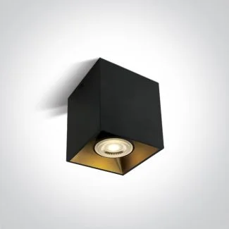 ONE LIGHT 12105TA/B Sinasos czarna oprawa sufitowa z oprawką GU10 MR16 10W