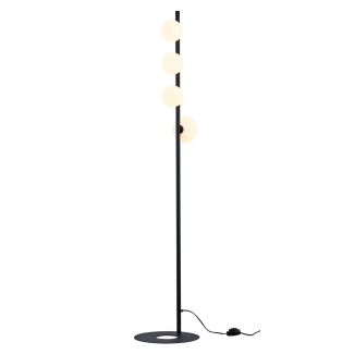 JUPITER TAIDA czarna nowoczesna lakierowana lampa podłogowa 4-punktowa biały klosz 1929