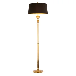 JUPITER BATUMI lampa podłogowa mosiądzowana 3-punktowa z abażurem 1955