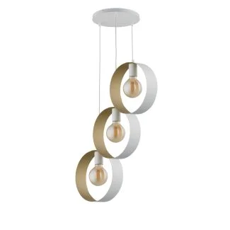 SIGMA 32291 HAPPY 3  biały/złoty lampa wisząca