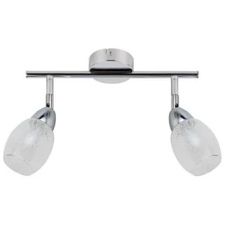 CANDELLUX 92-67579 RICO LISTWA 2X6W LED SMD GŁÓWKA OKRĄGŁA 1E Z PRZEGUBEM KD SYSTEM KLOSZ WYMIENNY CHROM/BEZBARWNY