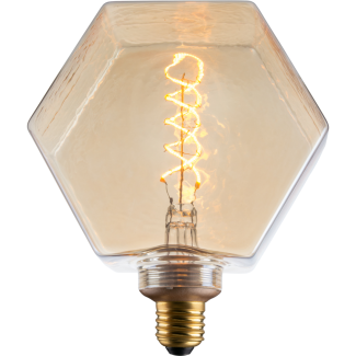 POLUX 317889 Żarówka dekoracyjna DecoVintage Led Filament LB160 Amber E27 4W 260lm 1800K