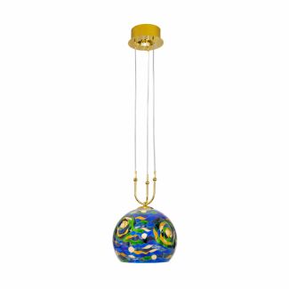 KOLARZ 0392.31+1M.3.AQ.BG LUNA lampa wisząca złoto 24K