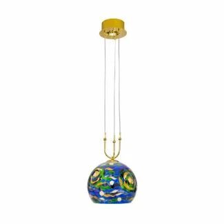 KOLARZ 0392.31+1M.3.AQ.BG LUNA lampa wisząca złoto 24K