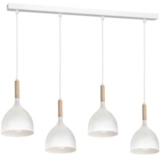 LUMINEX 3710 oprawa sufitowa Noak wood żyrandol czarny naturalne drewno biały