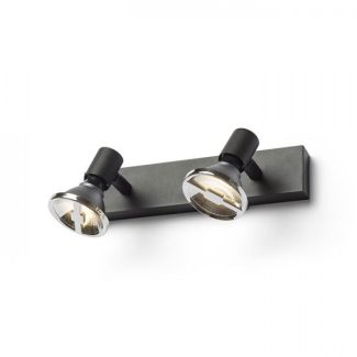 RENDL R13374 TRICA II ścienna czarna 230V GU10 2x25W