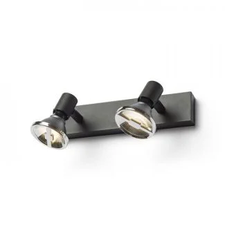 RENDL R13374 TRICA II ścienna czarna 230V GU10 2x25W