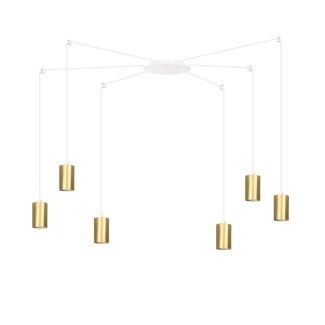 EMIBIG 527/6 LAMPA WISZĄCA TRAKER 6 WH/GOLD