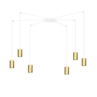 EMIBIG 527/6 LAMPA WISZĄCA TRAKER 6 WH/GOLD
