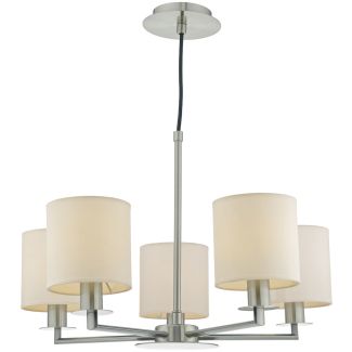 DAR TYL0538 TYLER 5LT HEIGHT ADJUSTABLE PENDANT SATIN NICKEL WITHOUT SHA