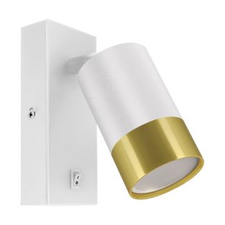 IDEUS 04285 PUZON WLL GU10 WHITE/GOLDEN kinkiet