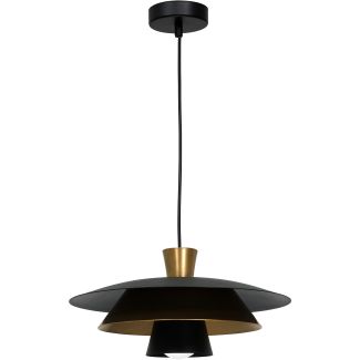 LUMINEX 3135 żyrandol Plato black/gold 1