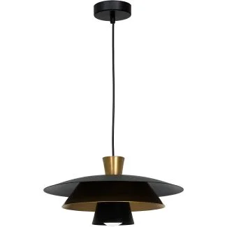 LUMINEX 3135 żyrandol Plato black/gold 1