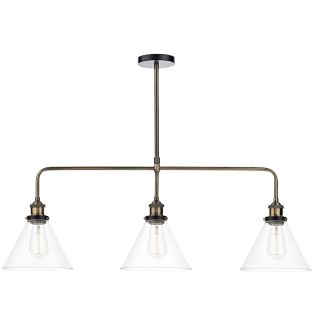 DAR RAY0375 RAY 3LT BAR PENDANT ANT BRA CLEAR