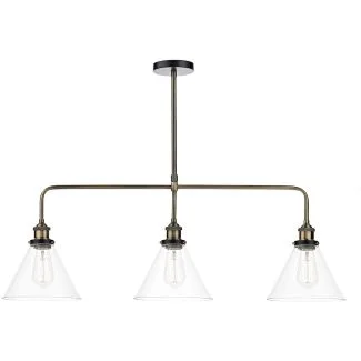 DAR RAY0375 RAY 3LT BAR PENDANT ANT BRA CLEAR