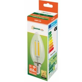 SPECTRUMLED 13874 Żarówka LED ŚWIECOWA E-14 230V 4W COG WW CLEAR SPECTRUM