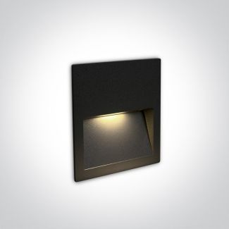 ONE LIGHT 68068A/B/W Lapas czarny wpust ścienny LED 3000K 3W IP65