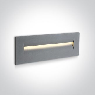 ONE LIGHT 68066/G/W Simi 3 szara ścienna oprawa do wbudowania LED 3000K 8,5W IP65