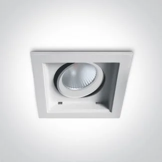 ONE LIGHT 51112H/W/W Zagora biały wpust z wymiennymi pierścieniami COB LED 3000K 12W