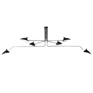 Step into Design P8706 Lampa wisząca CRANE-6P czarna 280 cm