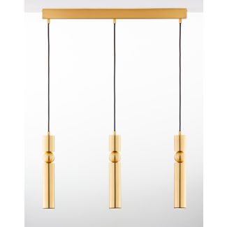 JUPITER ALAS lampa wisząca 3-punktowa mosiądz kulka ms belka 2010