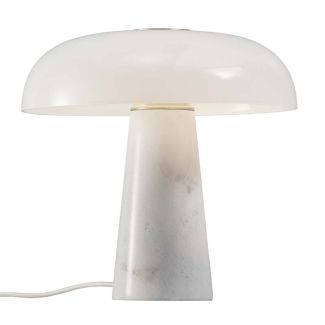 DESIGN FOR THE PEOPLE 2020505001 Lampa stołowa GLOSSY E27 15W Marmur Biały