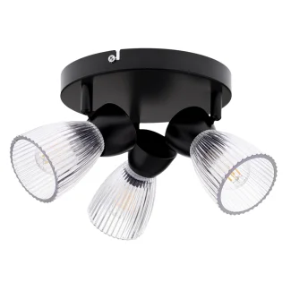 MILAGRO ML9973 Lampa sufitowa BEST BLACK 3xE14 (round)