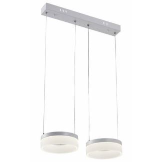REALITY 330202-01 Nicki - lampa wisząca 2 płomienna LED biała