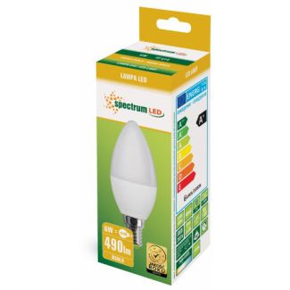 SPECTRUMLED 13758 Żarówka LED ŚWIECOWA E-14 230V 6W NW SPECTRUM