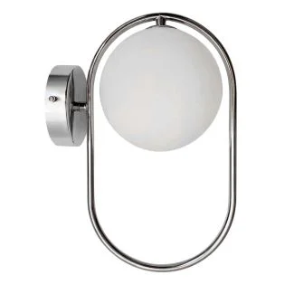 CANDELLUX 21-32089 Cordel lampa kinkiet chromowy 1x28W G9 klosz biały