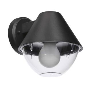 CANDELLUX 21-32256 Hendera lampa ogrodowa kinkiet 20,5x17,5 czarny 1x40W E27 klosz stożek IP44