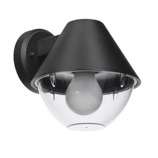 CANDELLUX 21-32256 Hendera lampa ogrodowa kinkiet 20,5x17,5 czarny 1x40W E27 klosz stożek IP44