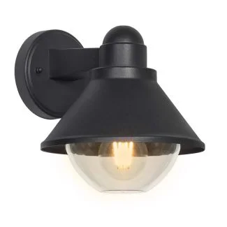 CANDELLUX 21-32362 Saginia lampa ogrodowa kinkiet 23,5x20,5cm czarny 1x40W E27 klosz okrągły IP44