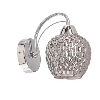CANDELLUX 21-35240 TOBIAS lampa kinkiet chromowy 1x40W E27 klosz dymiony