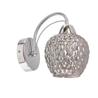 CANDELLUX 21-35240 TOBIAS lampa kinkiet chromowy 1x40W E27 klosz dymiony