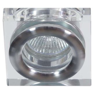 CANDELLUX 2227399 OPRAWA STROPOWA DEKORACYJNA KWADRATOWA SK-82 CH/TR MR16 1X50W CHROM TRANSPARENT