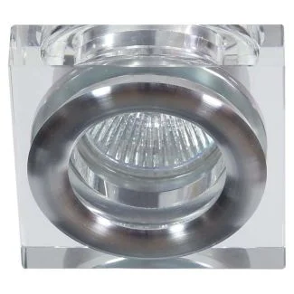 CANDELLUX 2227399 OPRAWA STROPOWA DEKORACYJNA KWADRATOWA SK-82 CH/TR MR16 1X50W CHROM TRANSPARENT