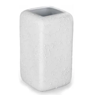 Artehome L8145-B Wazon biały kwadratowy 24 cm