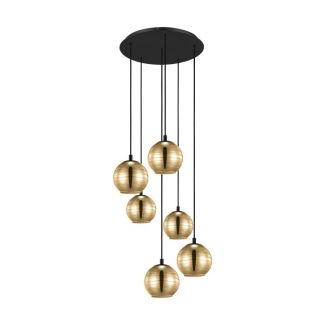 EGLO 39687 LAMPA LEMORIETA OPRAWA WISZĄCA HL/6 E27 SCHWARZ/GOLDFARBEN LEMORIETA