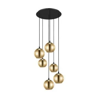 EGLO 39687 LAMPA LEMORIETA OPRAWA WISZĄCA HL/6 E27 SCHWARZ/GOLDFARBEN LEMORIETA