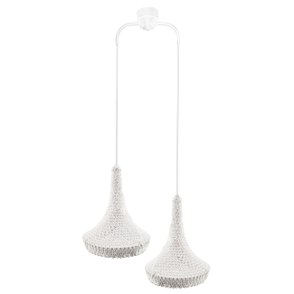 ANTIGO Lampa wisząca Mahaka 2 - Biała (500 mm) 5176