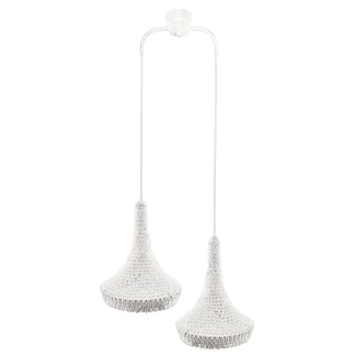 ANTIGO Lampa wisząca Mahaka 2 - Biała (500 mm) 5176